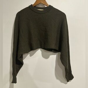 Wilfred Dark Olive Crew Neck Sweater